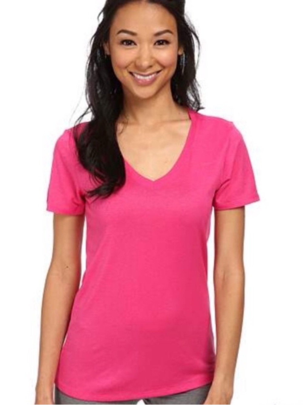 Nike Pink V-Neck Short Sleeve Tee